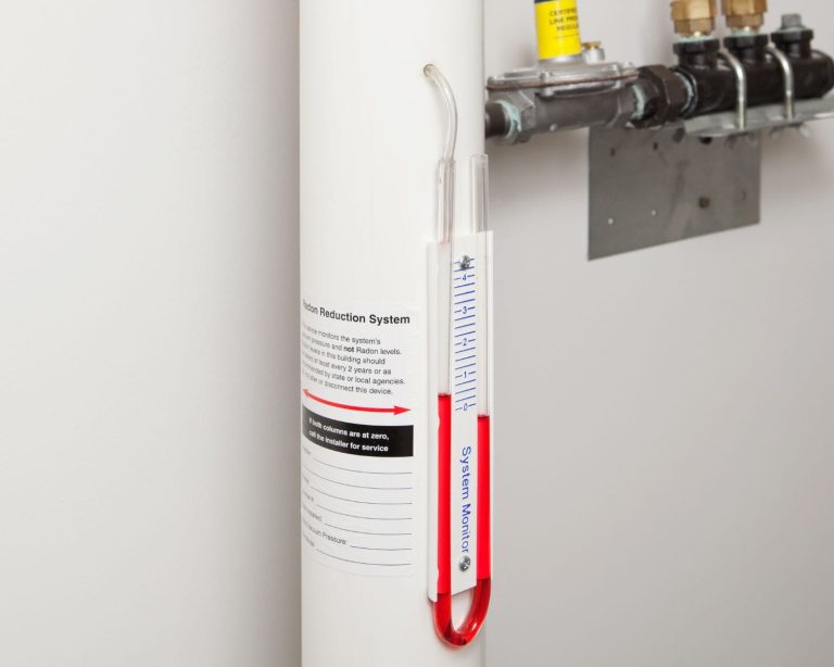 stock image of radon mitigation system