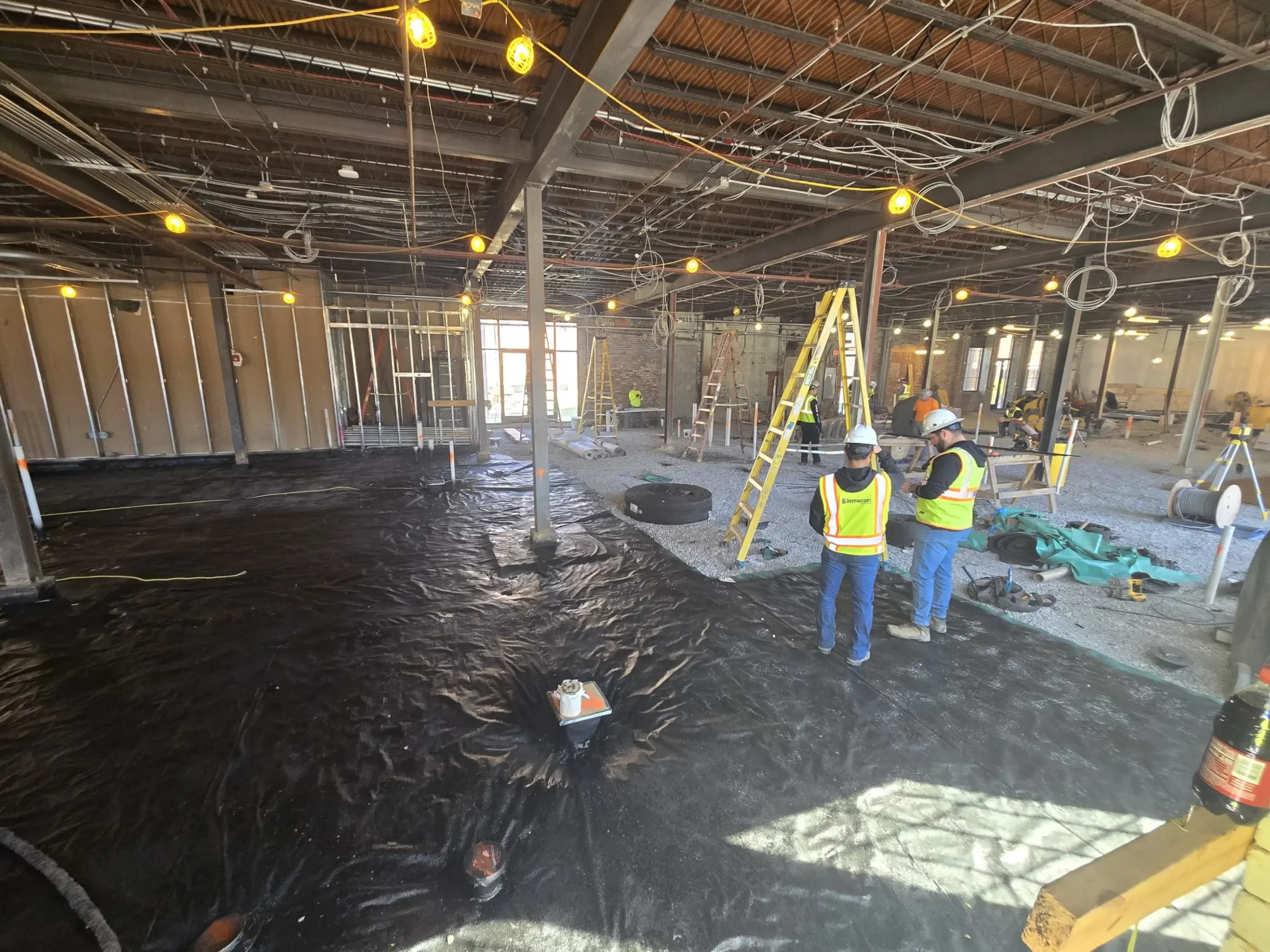 Tennessee Radon Services vapor barrier services.