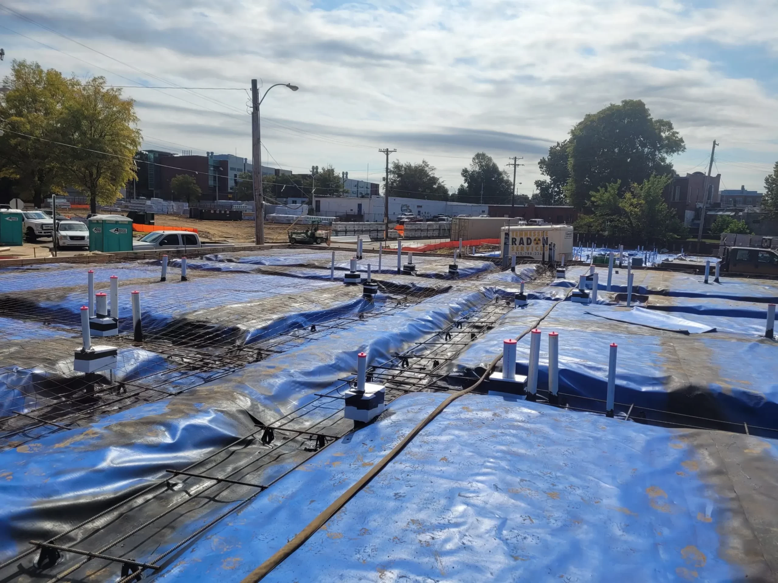 Tennessee Radon Services vapor barrier services.